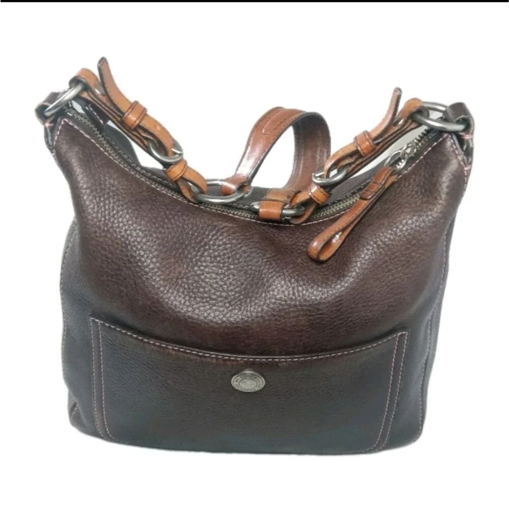 Coach Chelsea Leather Shoulder Bag 8E98 Brown Hobo Y2K